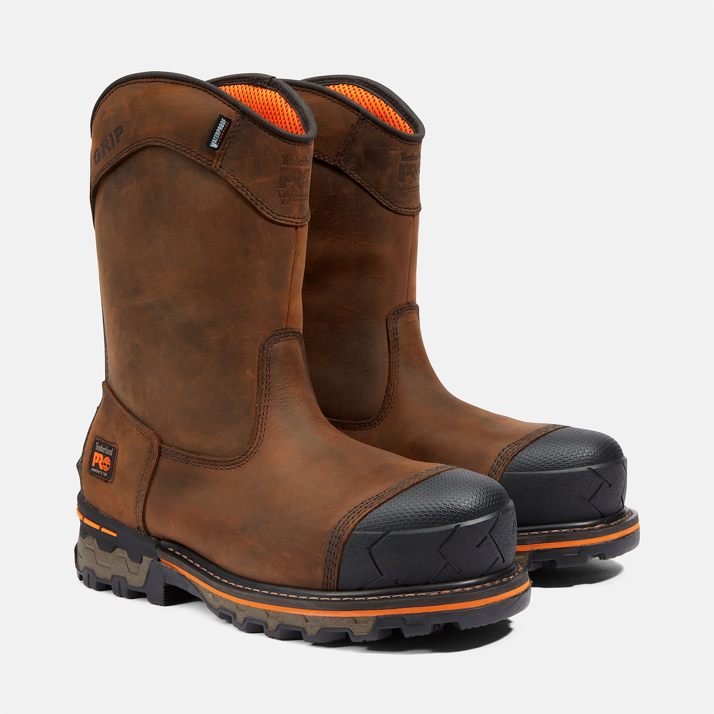 Mens Boondock Waterproof Pull-On Comp-Toe Work Boot - Image 4