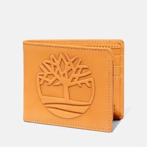 Mens Red Bank Oversized Tree-Logo Passcase Wallet