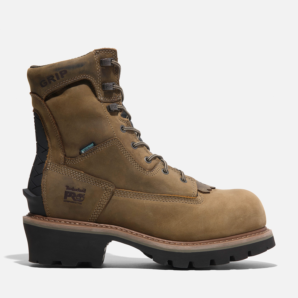Mens Evergreen Logger Composite Toe Waterproof Work Boot