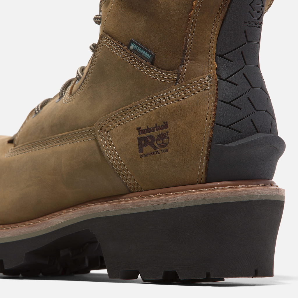 Mens Evergreen Logger Composite Toe Waterproof Work Boot - Image 7