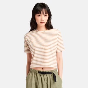 Womens Striped Short-Sleeve Baby T-Shirt