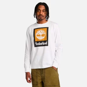 Mens Stack Logo Colored Long Sleeve T-Shirt