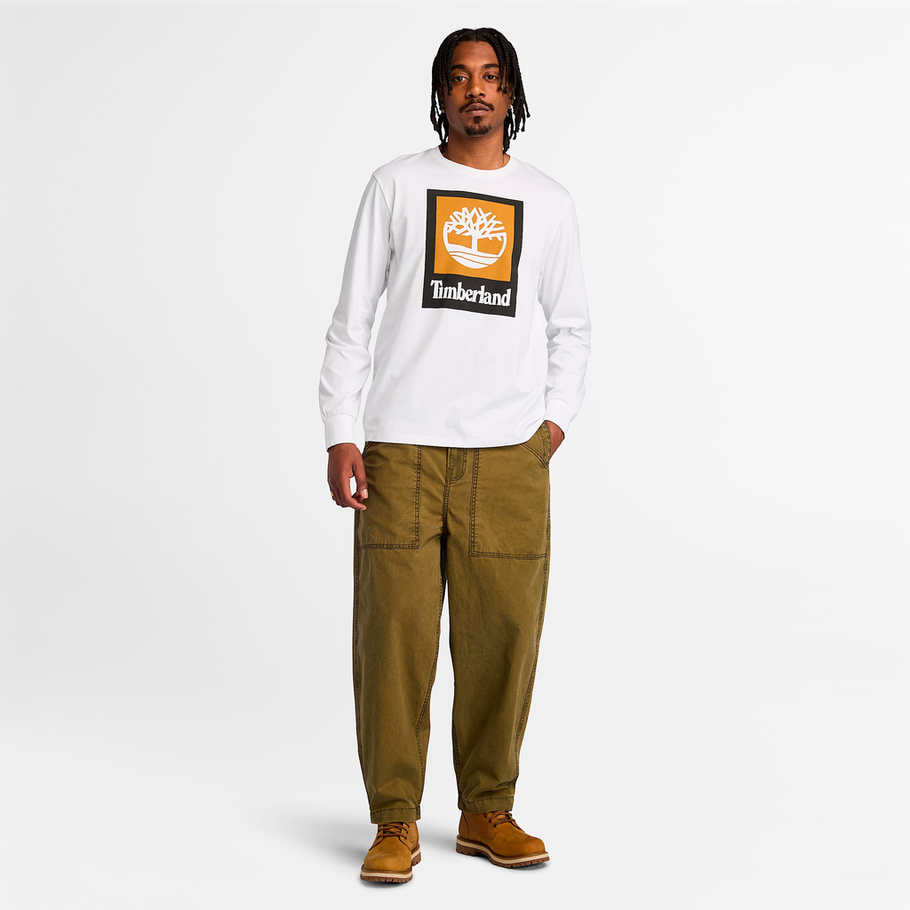 Mens Stack Logo Colored Long Sleeve T-Shirt - Image 2