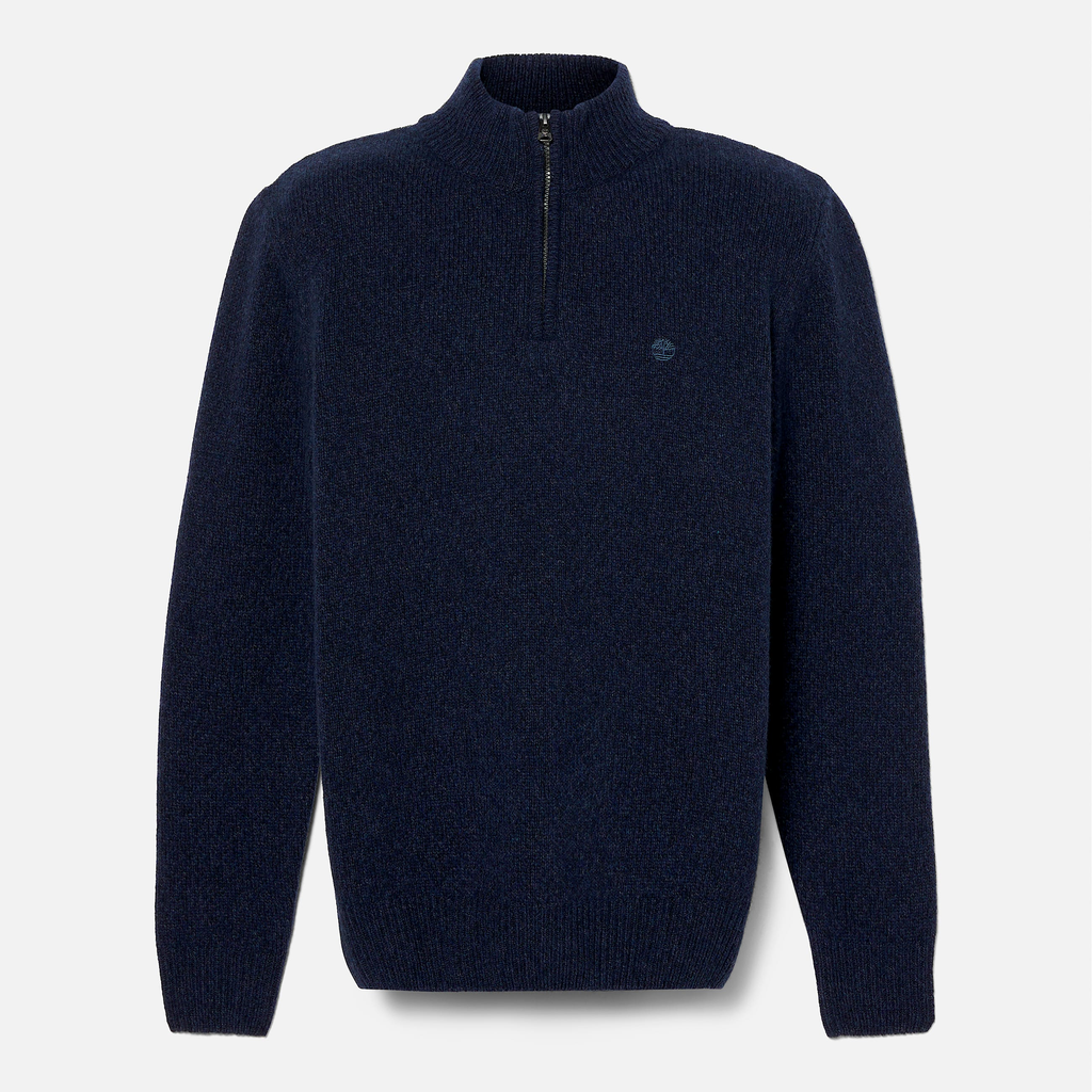 Mens Twisted Yarn Quarter-Zip Sweater - Image 4