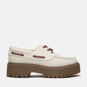 Womens Stone Street Platform Boat Shoe