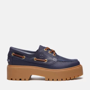 Womens Stone Street Platform Boat Shoe