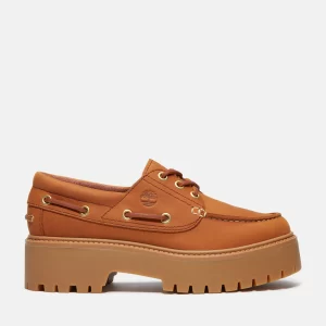 Womens Stone Street Platform Boat Shoe