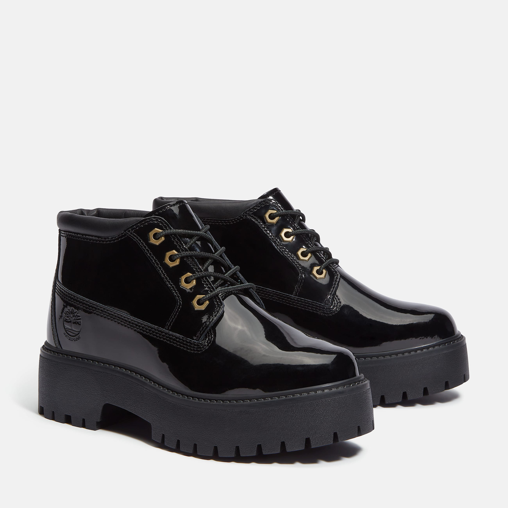 Womens Patent Leather Stone Street Platform Chukka - Image 4