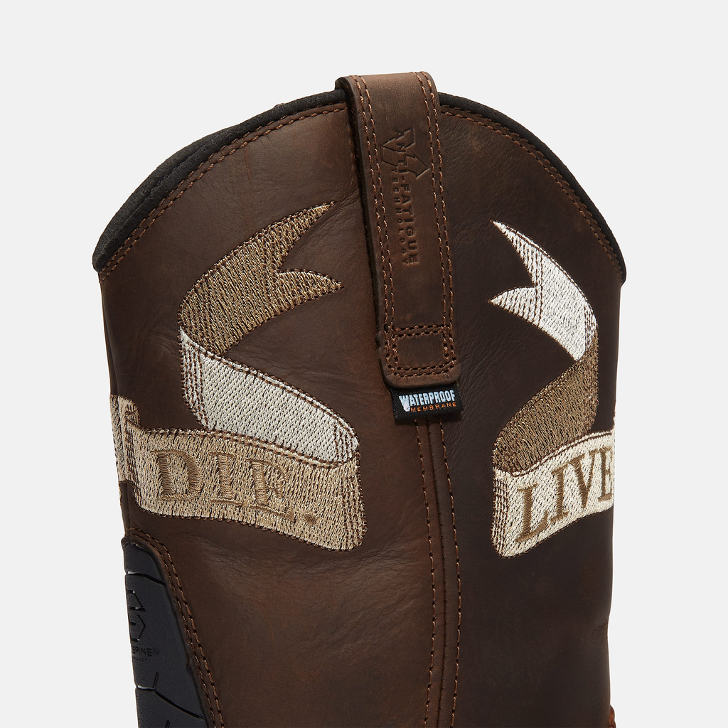 Mens True Grit Live Free or Die Pull-On Soft Toe Waterproof Work Boot - Image 6