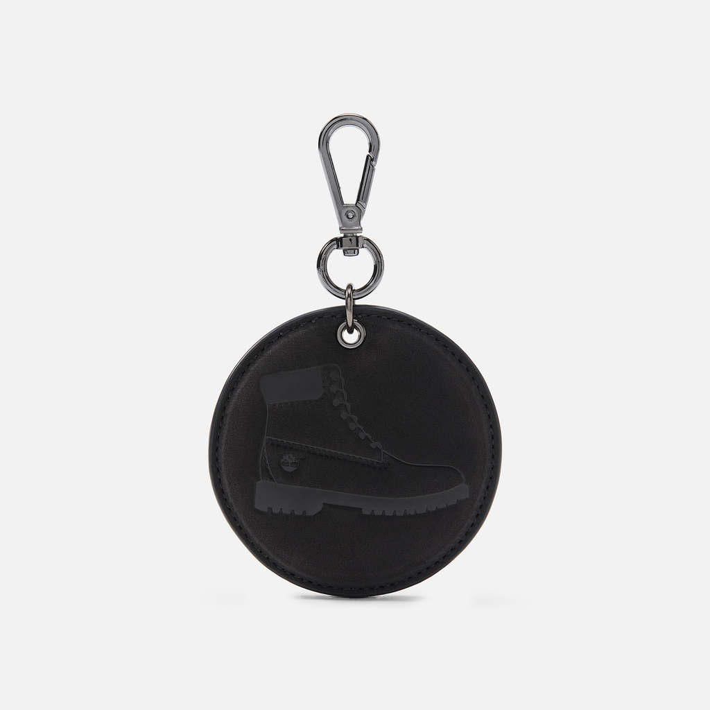 Round 2-Sided Leather Key Ring - Image 2