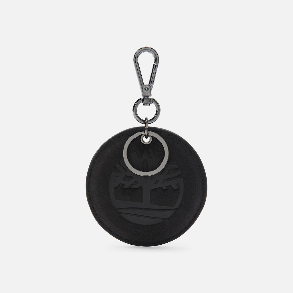 Round 2-Sided Leather Key Ring
