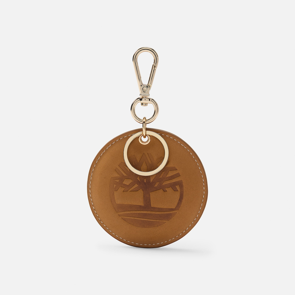 Round 2-Sided Leather Key Ring