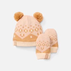Kids Fairisle Hat & Mitten Set