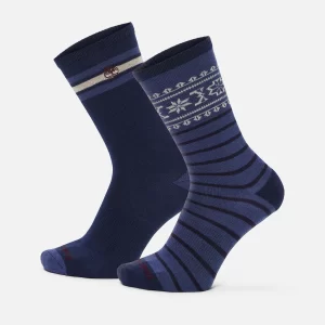 Mens Timberland? 2-Pack Fair Isle Crew Sock