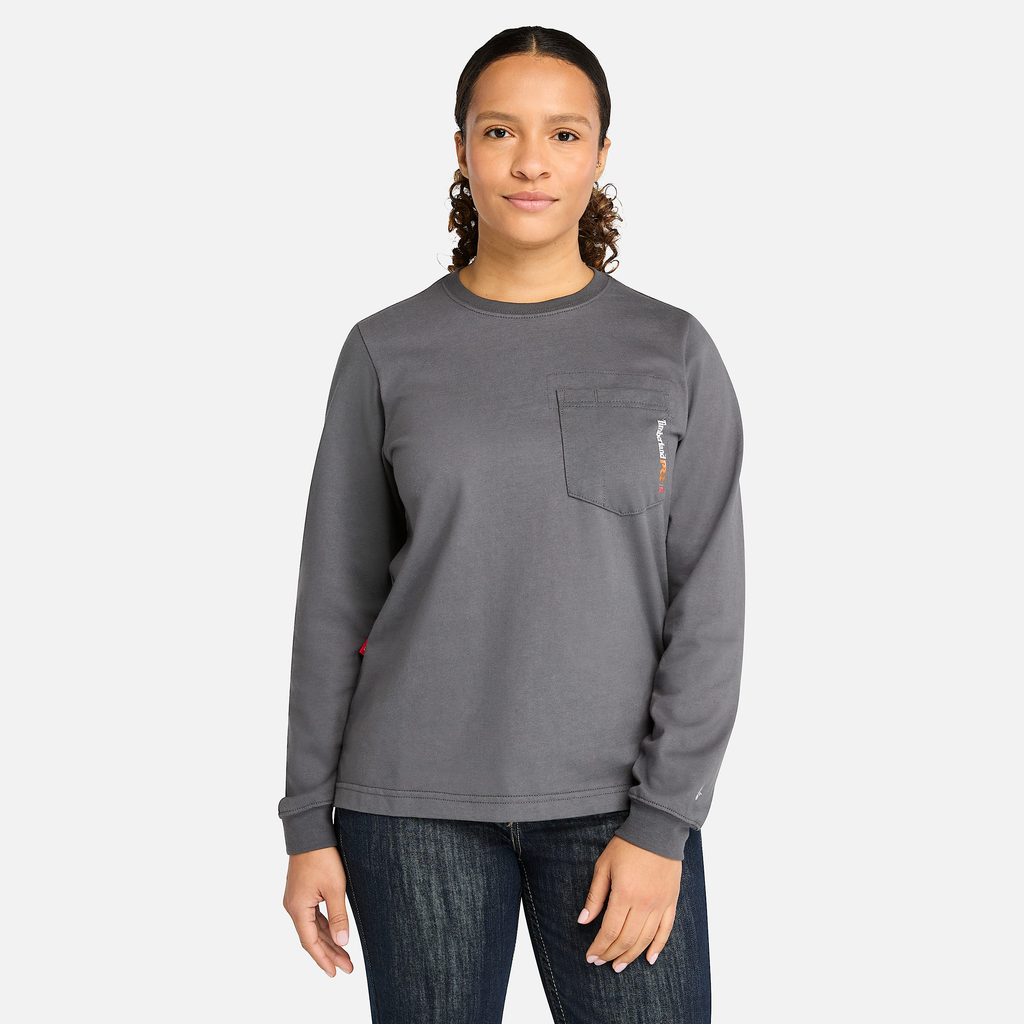 Womens Timberland PRO? Cotton Core Flame-Resistant Long-Sleeve T-Shirt