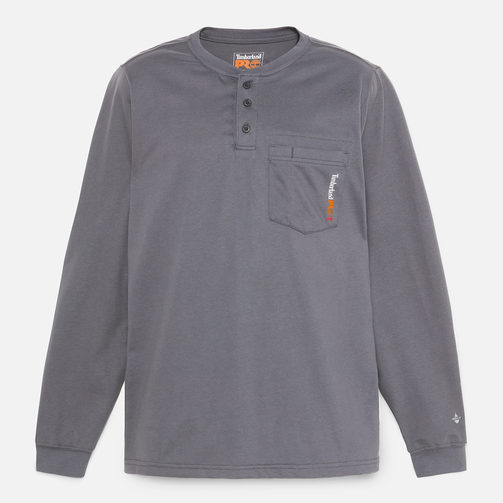 Mens Timberland PRO? Cotton Core Flame-Resistant Long-Sleeve Henley - Image 6