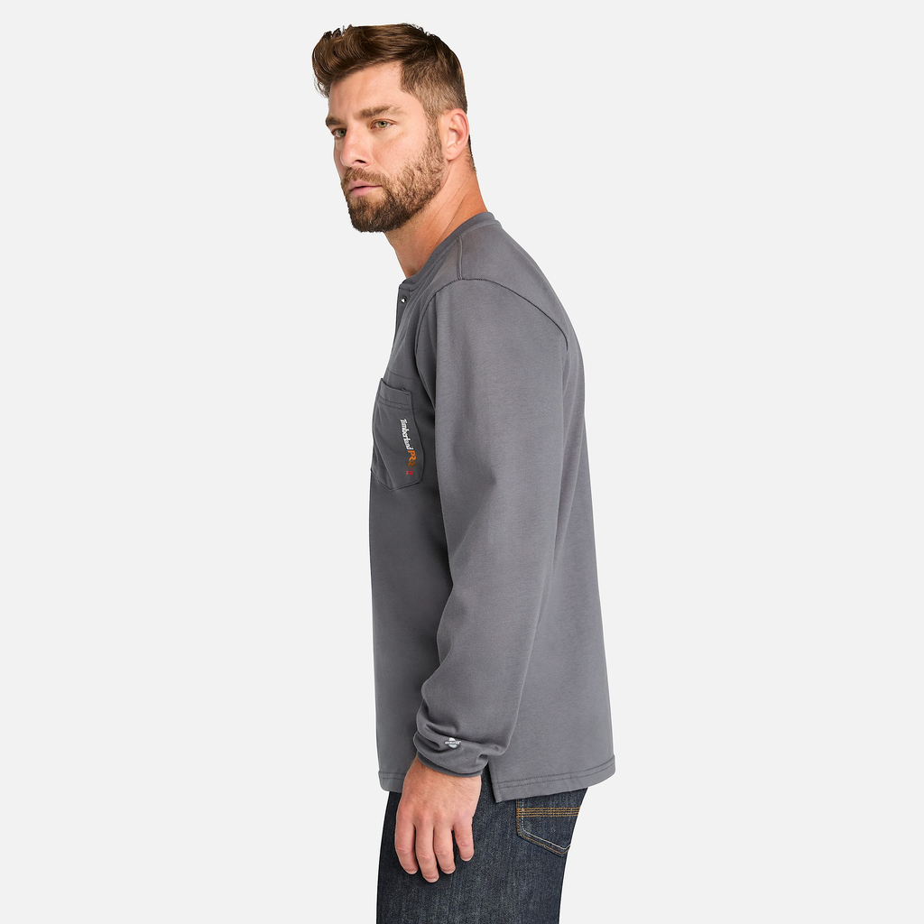 Mens Timberland PRO? Cotton Core Flame-Resistant Long-Sleeve Henley - Image 4