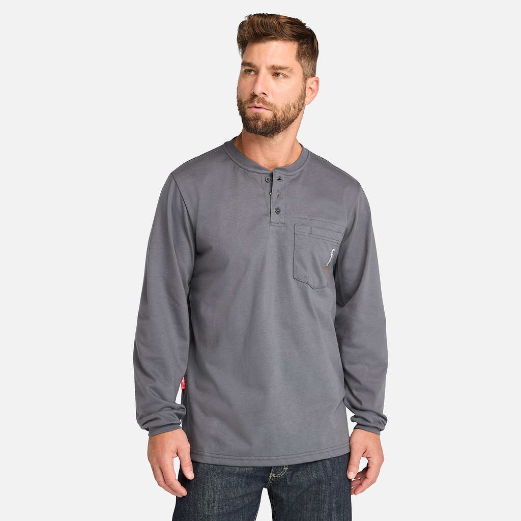 Mens Timberland PRO? Cotton Core Flame-Resistant Long-Sleeve Henley