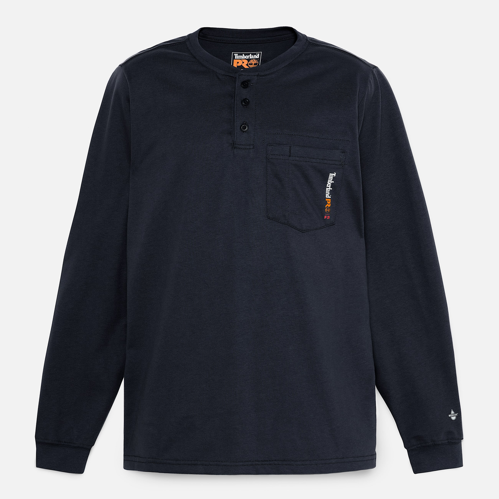 Mens Timberland PRO? Cotton Core Flame-Resistant Long-Sleeve Henley - Image 4