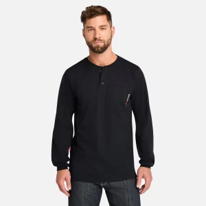 Mens Timberland PRO? Cotton Core Flame-Resistant Long-Sleeve Henley