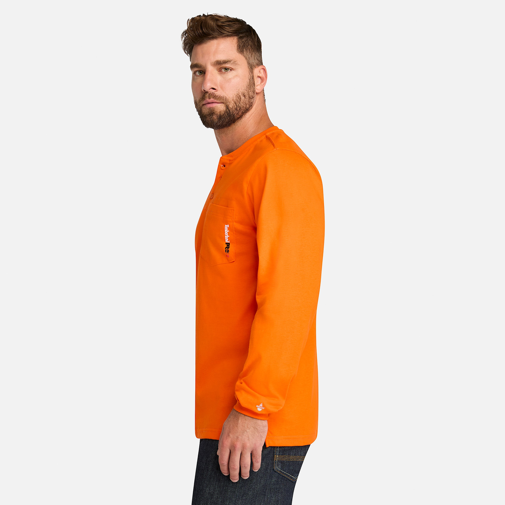 Mens Timberland PRO? Cotton Core Flame-Resistant Long-Sleeve Henley - Image 3