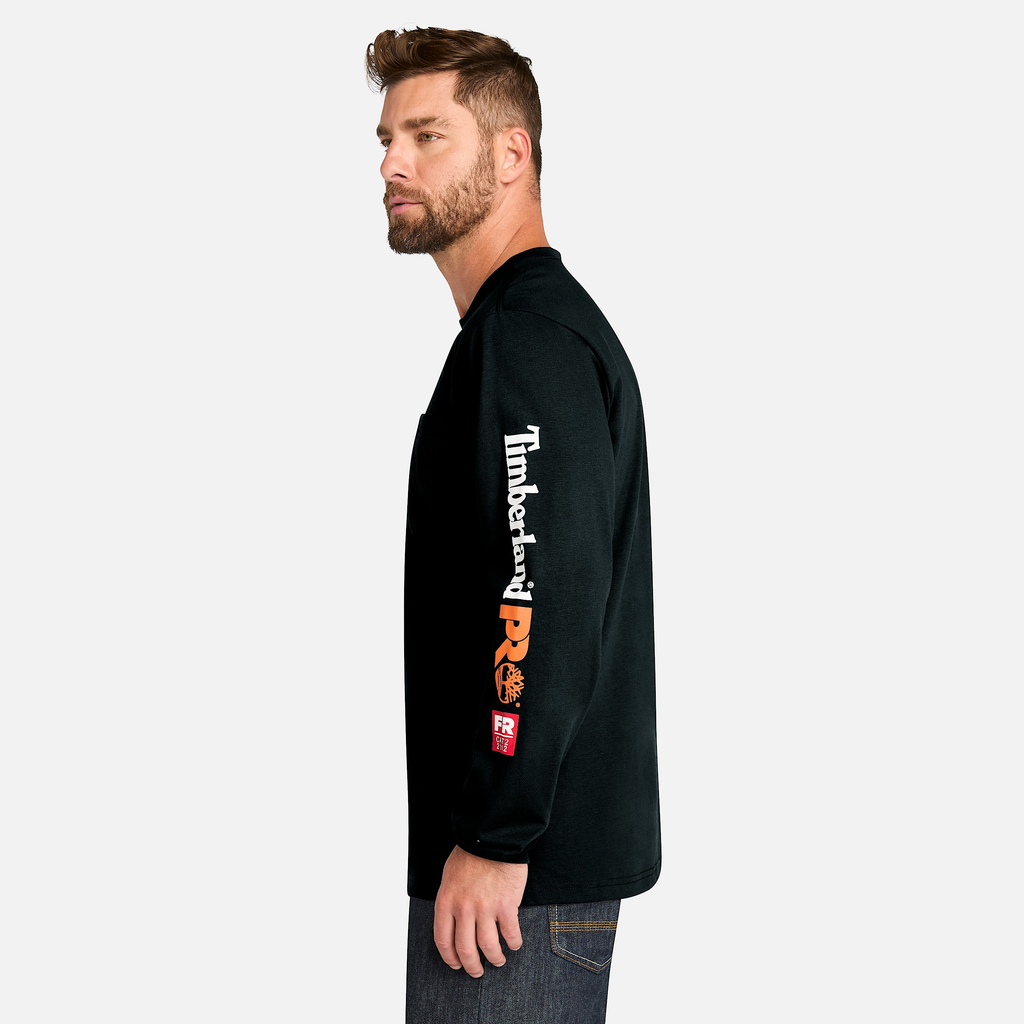 Mens Timberland PRO? Cotton Core Flame-Resistant Long-Sleeve T-Shirt - Image 3