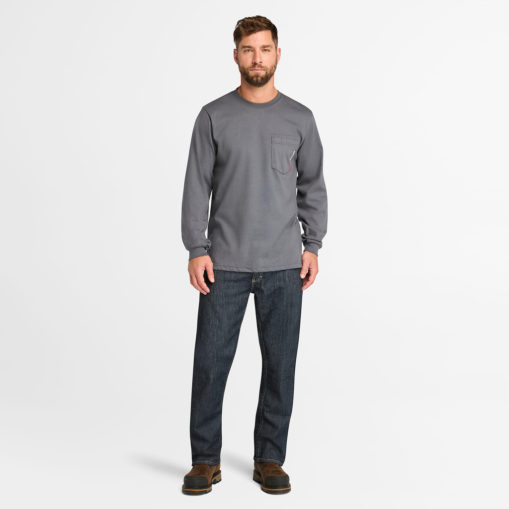 Mens Timberland PRO? Cotton Core Flame-Resistant Long-Sleeve T-Shirt - Image 2