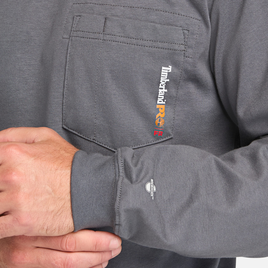 Mens Timberland PRO? Cotton Core Flame-Resistant Long-Sleeve T-Shirt - Image 3