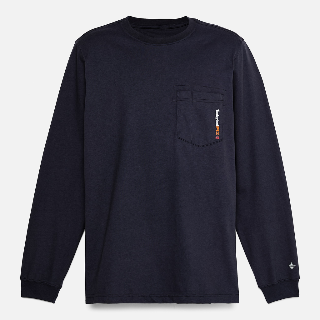 Mens Timberland PRO? Cotton Core Flame-Resistant Long-Sleeve T-Shirt - Image 8