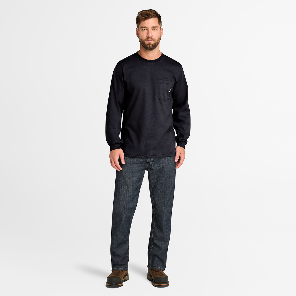 Mens Timberland PRO? Cotton Core Flame-Resistant Long-Sleeve T-Shirt - Image 2