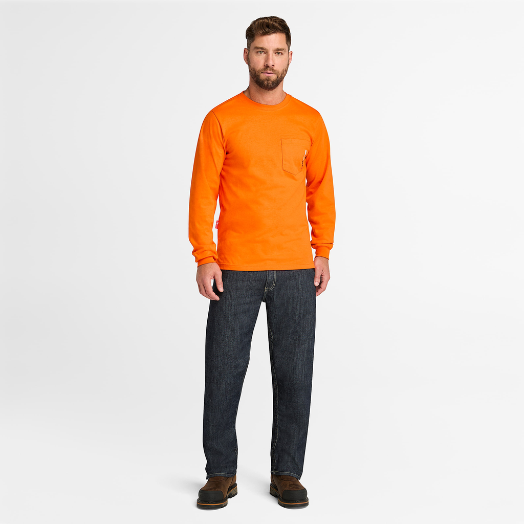 Mens Timberland PRO? Cotton Core Flame-Resistant Long-Sleeve T-Shirt - Image 2