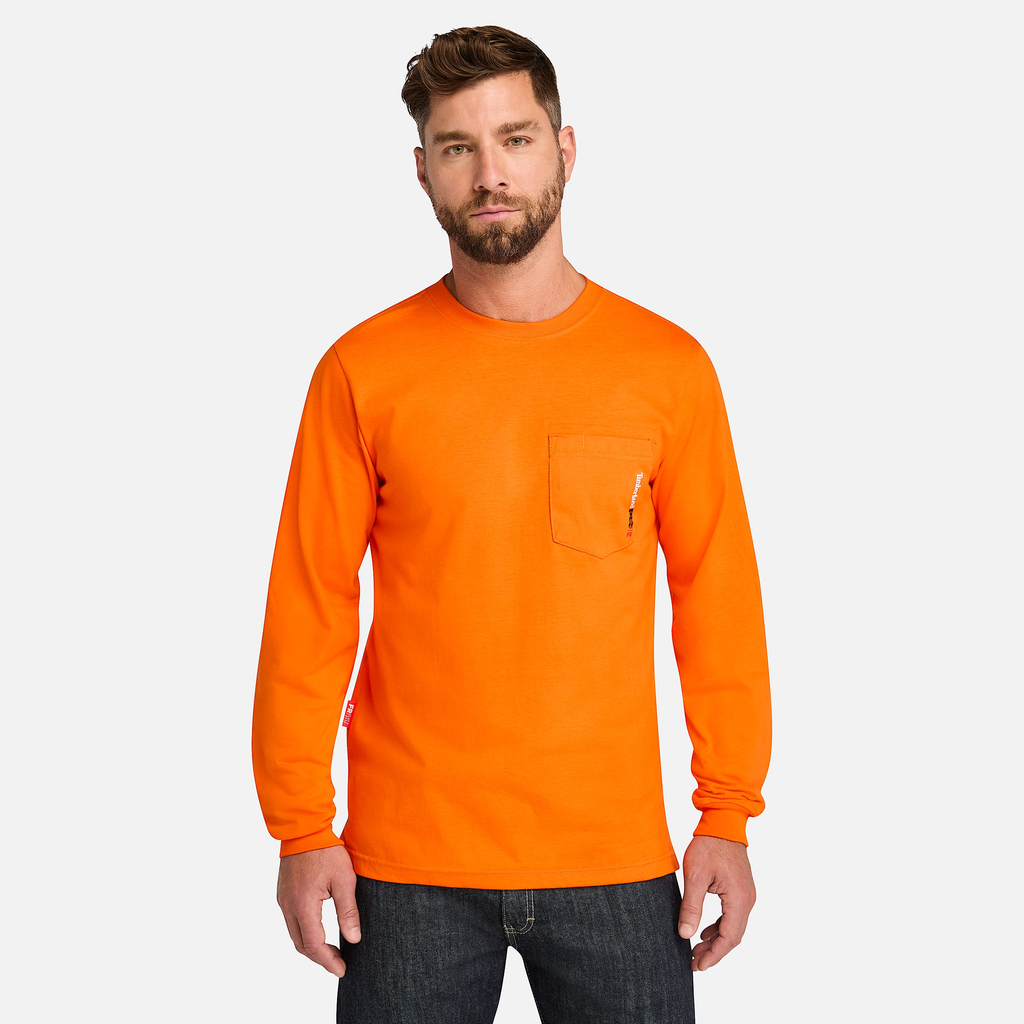 Mens Timberland PRO? Cotton Core Flame-Resistant Long-Sleeve T-Shirt