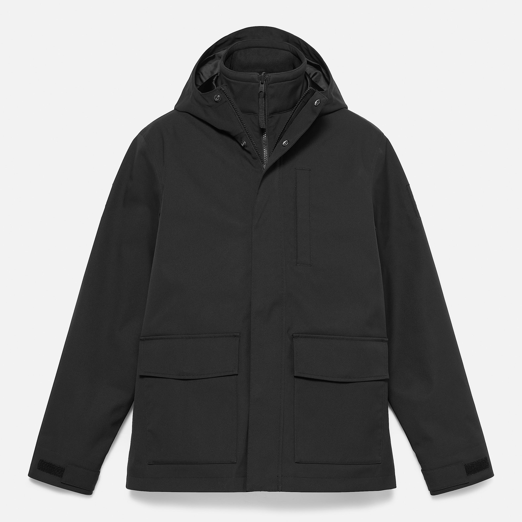 Mens Water-Resistant 3-in-1 Hooded Jacket - Image 2