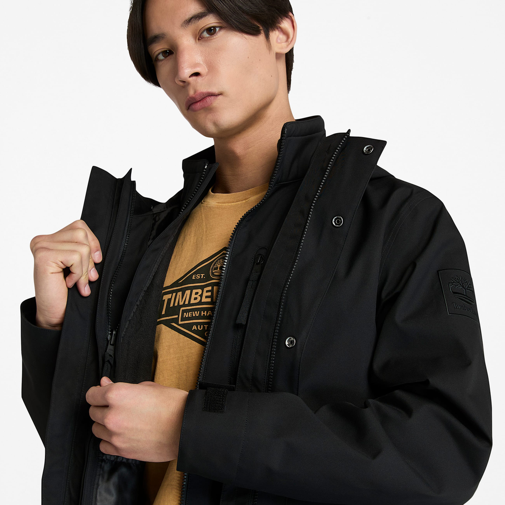 Mens Water-Resistant 3-in-1 Hooded Jacket
