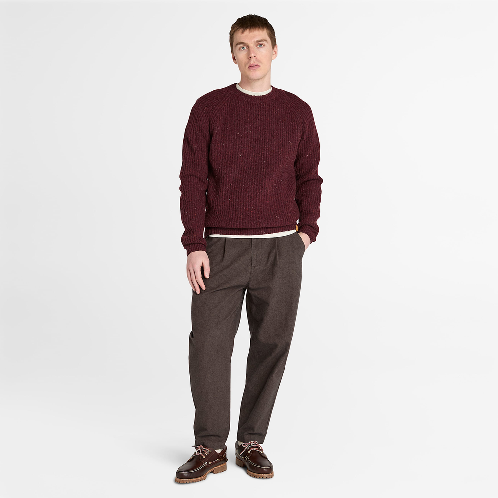 Mens Chunky Yarn Crewneck Sweater - Image 2