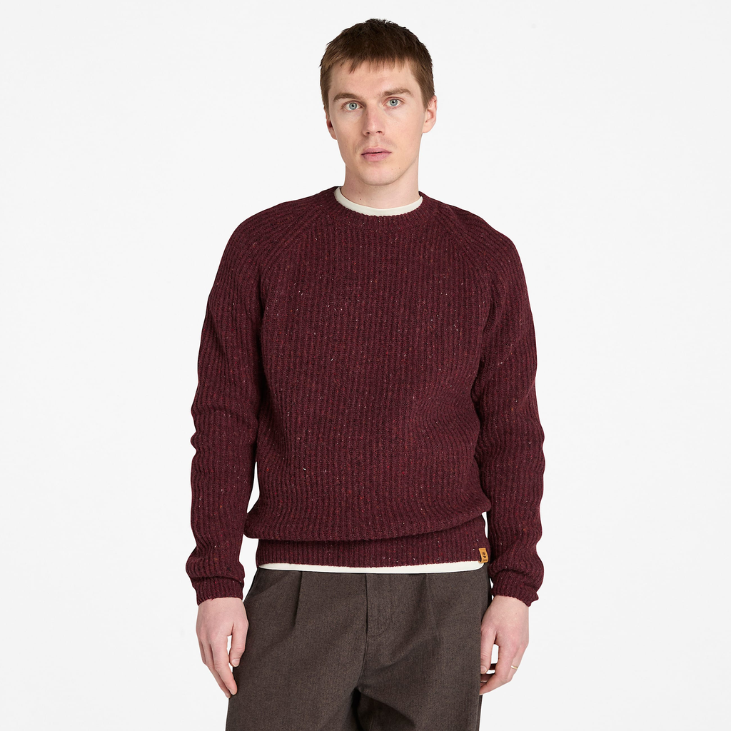 Mens Chunky Yarn Crewneck Sweater