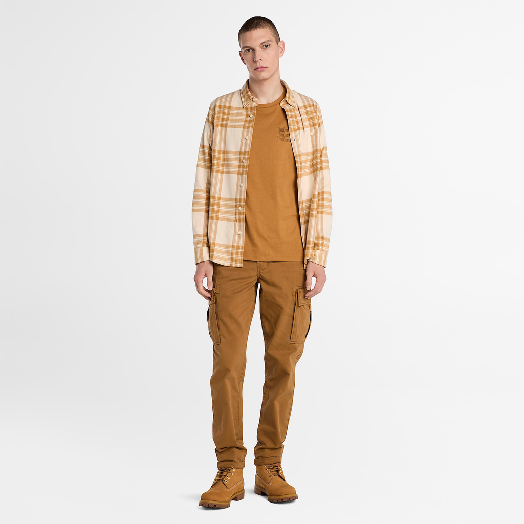 Mens Midweight Flannel Check Shirt - Image 2