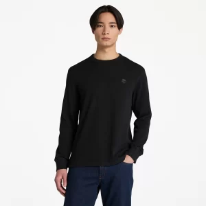 Mens Wharf River Waffle Long-Sleeve Polo Shirt