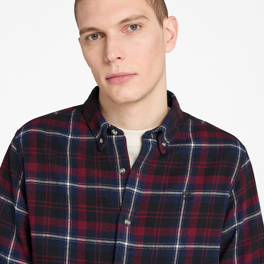 Mens Midweight Flannel Checkered Shirt - Image 2
