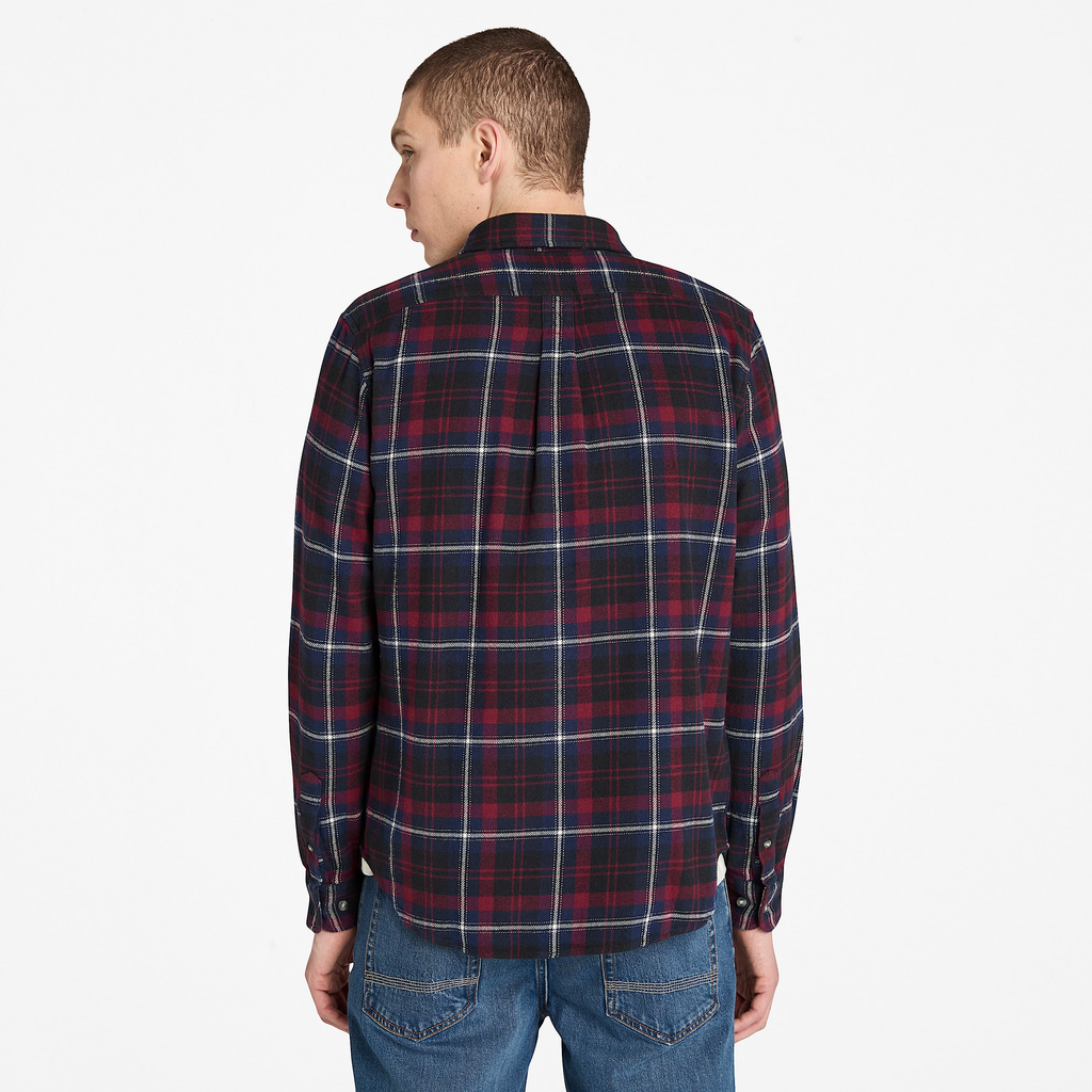 Mens Midweight Flannel Checkered Shirt - Image 3