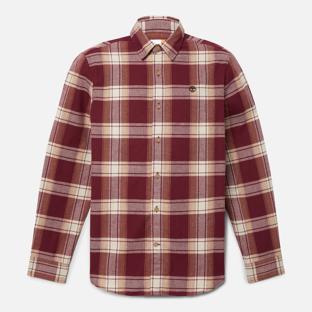 Mens Herringbone Flannel Check Shirt - Image 3