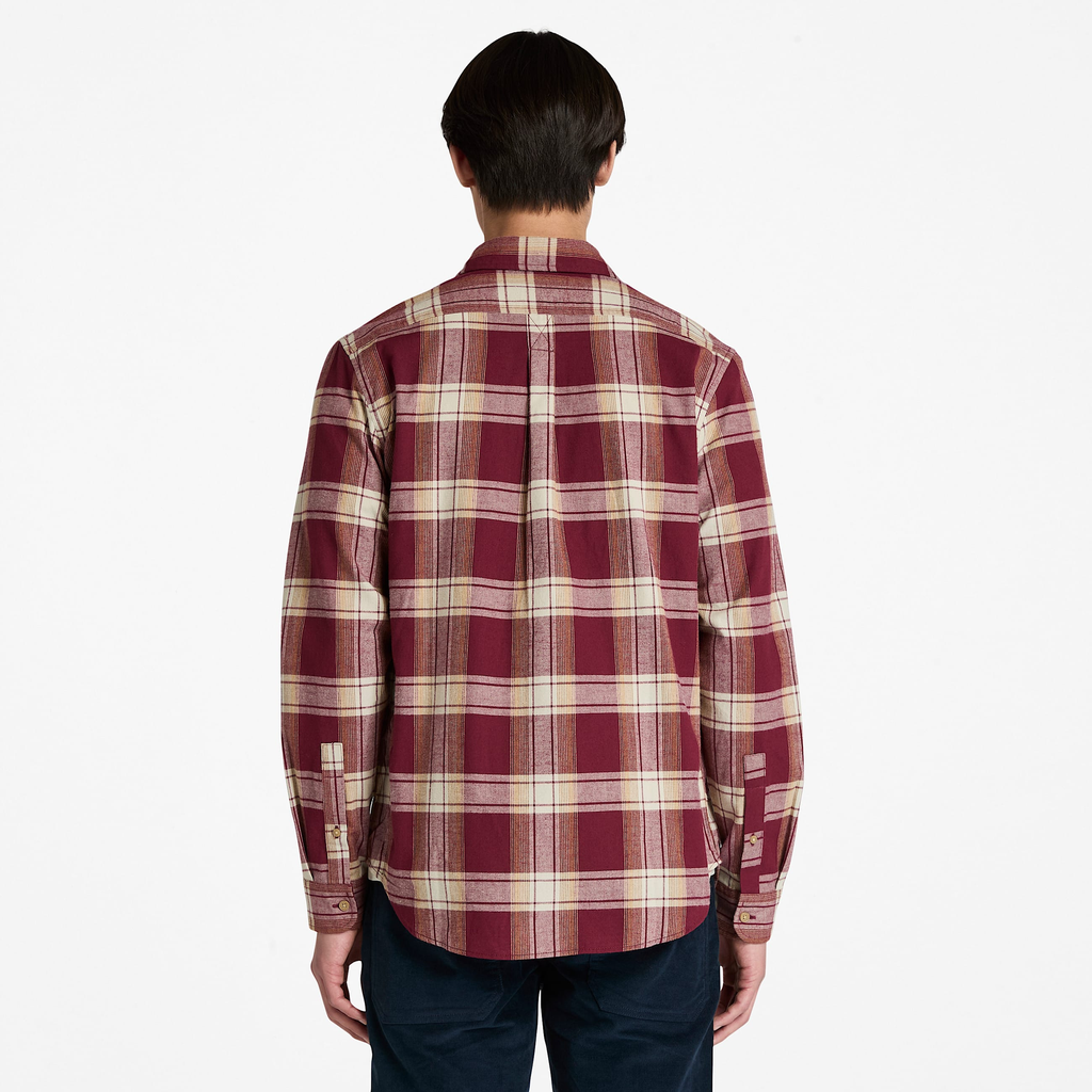Mens Herringbone Flannel Check Shirt - Image 2