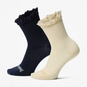 Women¡¯s Timberland? 2-Pack Ruffle Low Crew Sock