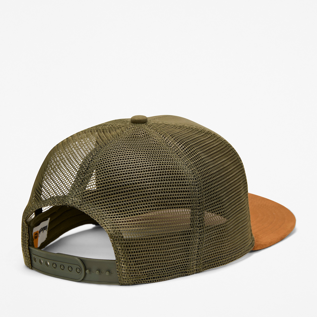 Faux Suede Flatbrim Trucker Cap - Image 2